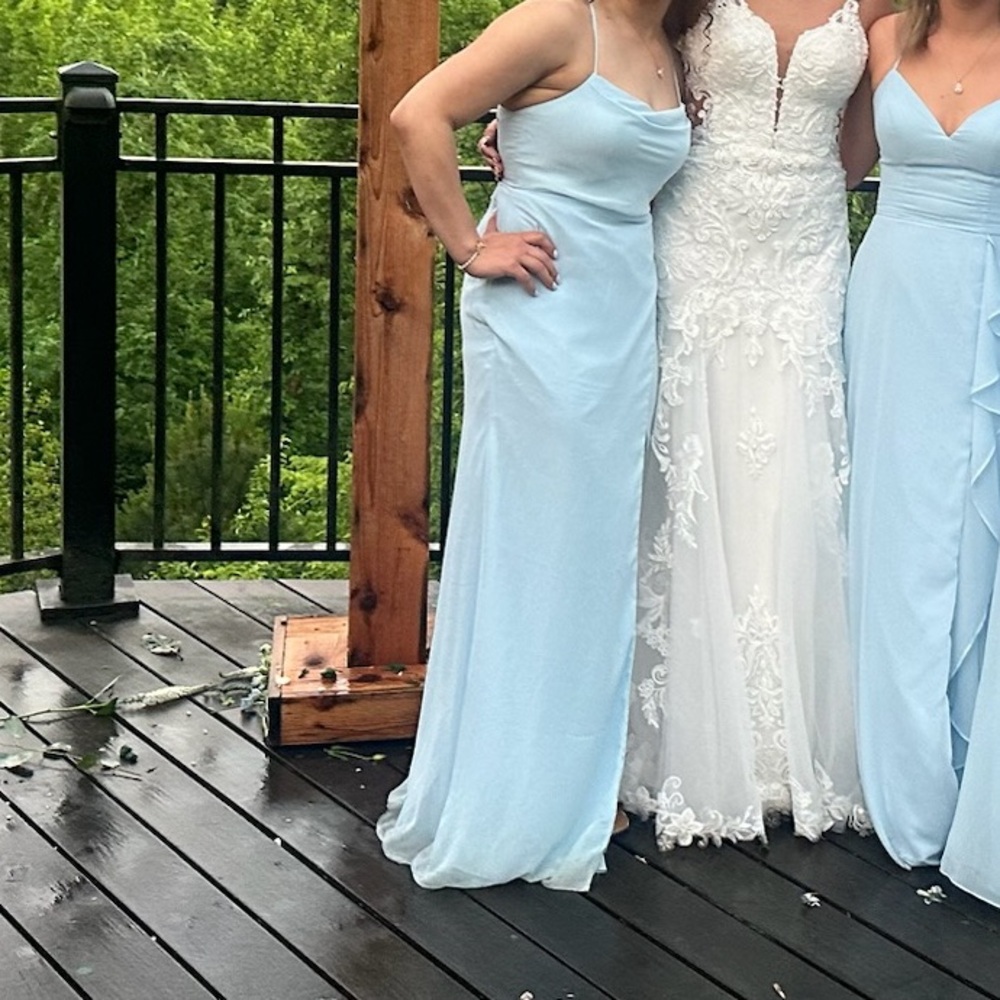 Azazie size 2 sky blue dress - Picture 2 of 2